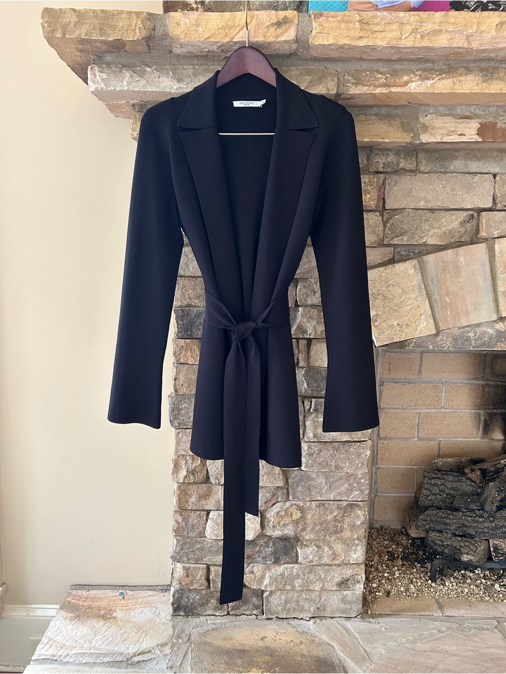MM Lafleur Black Tie-Waist Blazer Jacket - Women